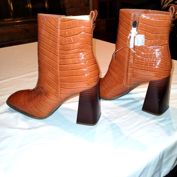 SAM EDELMAN CIRCUS I Sz 11 I Brown Croc Embossed Bootie I NWOB - Picture 7 of 7